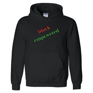 BLACK EMPOWERED HOODED SWEATSHIRT by LABCITY