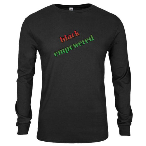 MENS BLACK EMPOWERED LONG-SLEEVE TEE by LABCITY