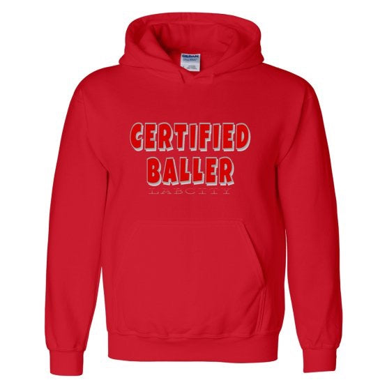 CERTIFIED BALLER HOODIE (ALL RED EVERYTHING COLLECTION) by LABCITY